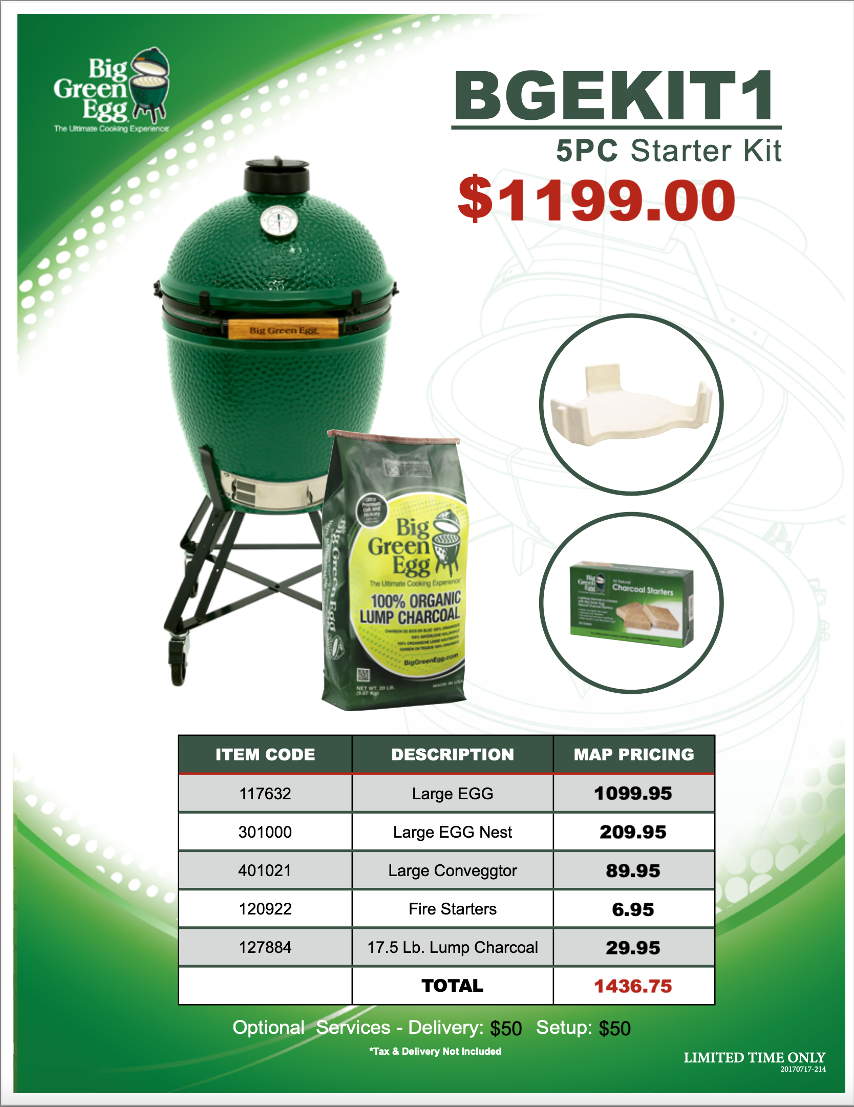 Big Green Egg Grill Package